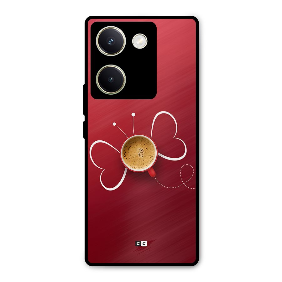 Flying Tea Metal Back Case for Vivo Y200 Pro