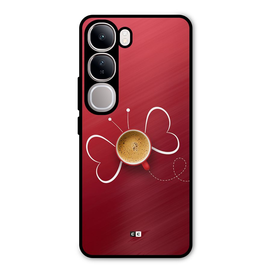 Flying Tea Metal Back Case for Vivo Y300