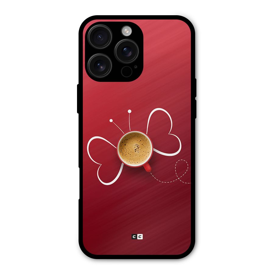 Flying Tea Metal Back Case for iPhone 16 Pro Max