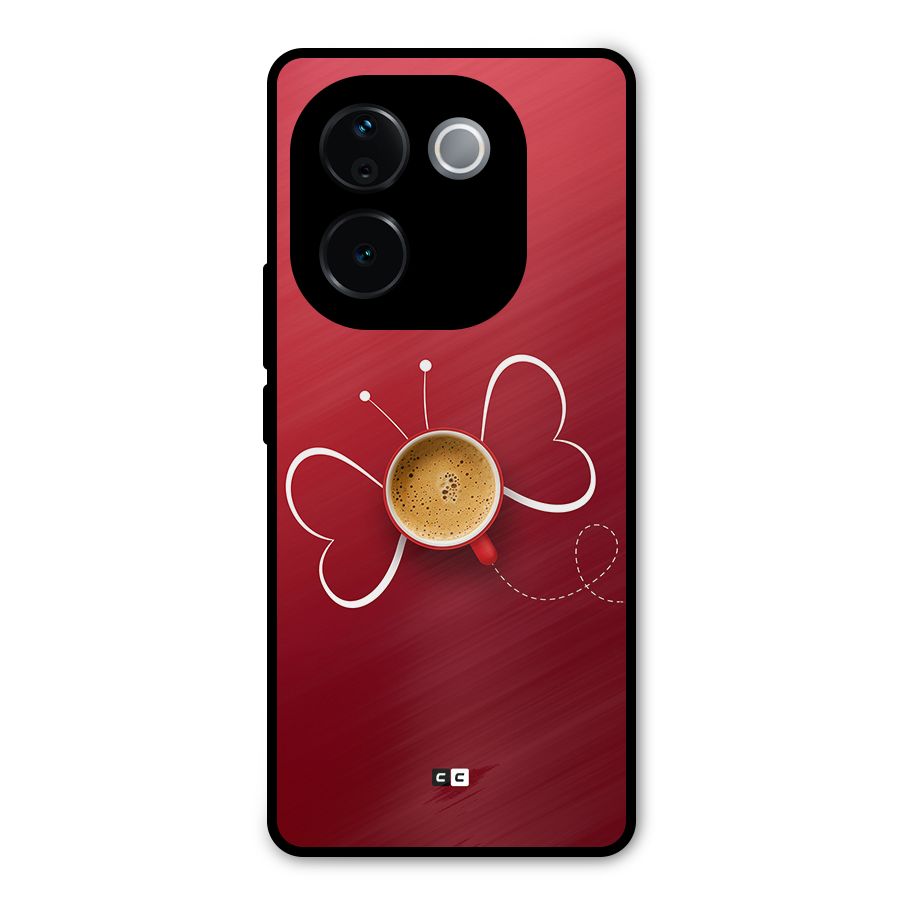 Flying Tea Metal Back Case for iQOO Z9s Pro