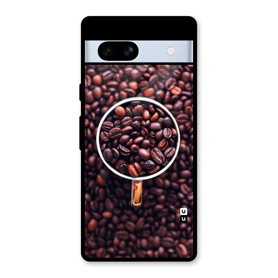 Focus Coffee Beans Glass Back Case for Google Pixel 7a