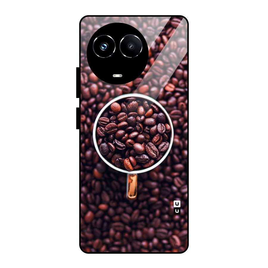 Focus Coffee Beans Glass Back Case for Realme 11X