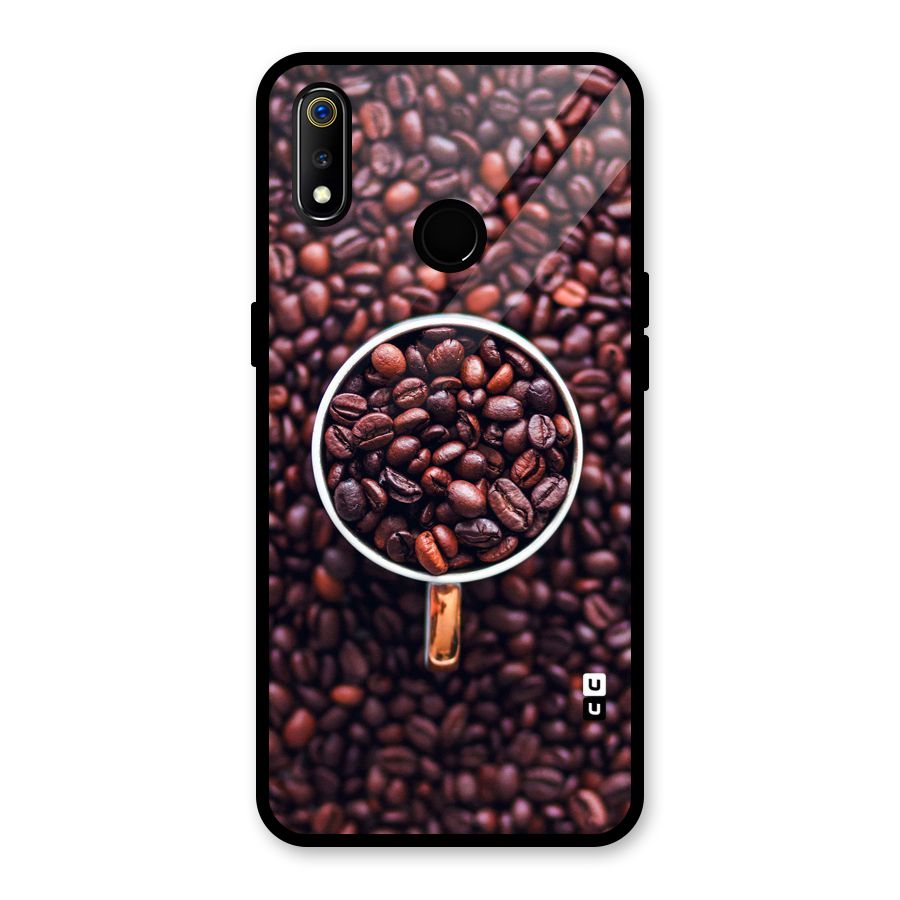 Focus Coffee Beans Glass Back Case for Realme 3i