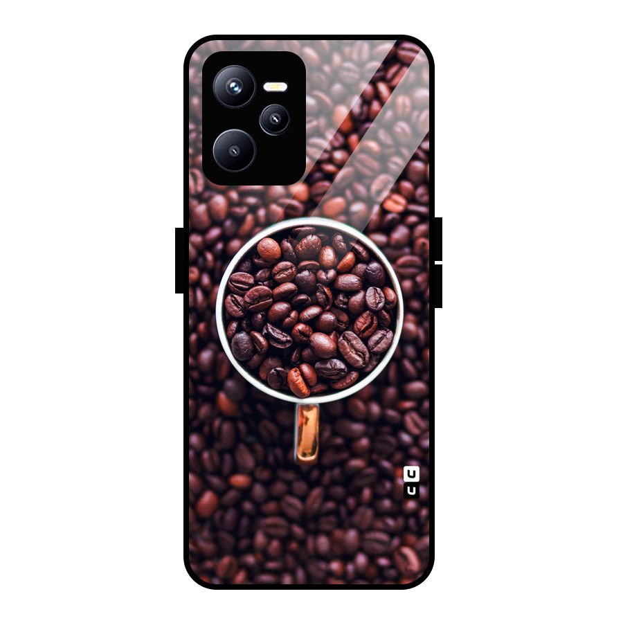 Focus Coffee Beans Glass Back Case for Realme C35