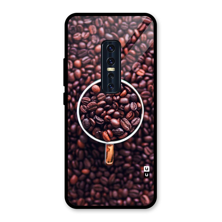 Focus Coffee Beans Glass Back Case for Vivo V17 Pro