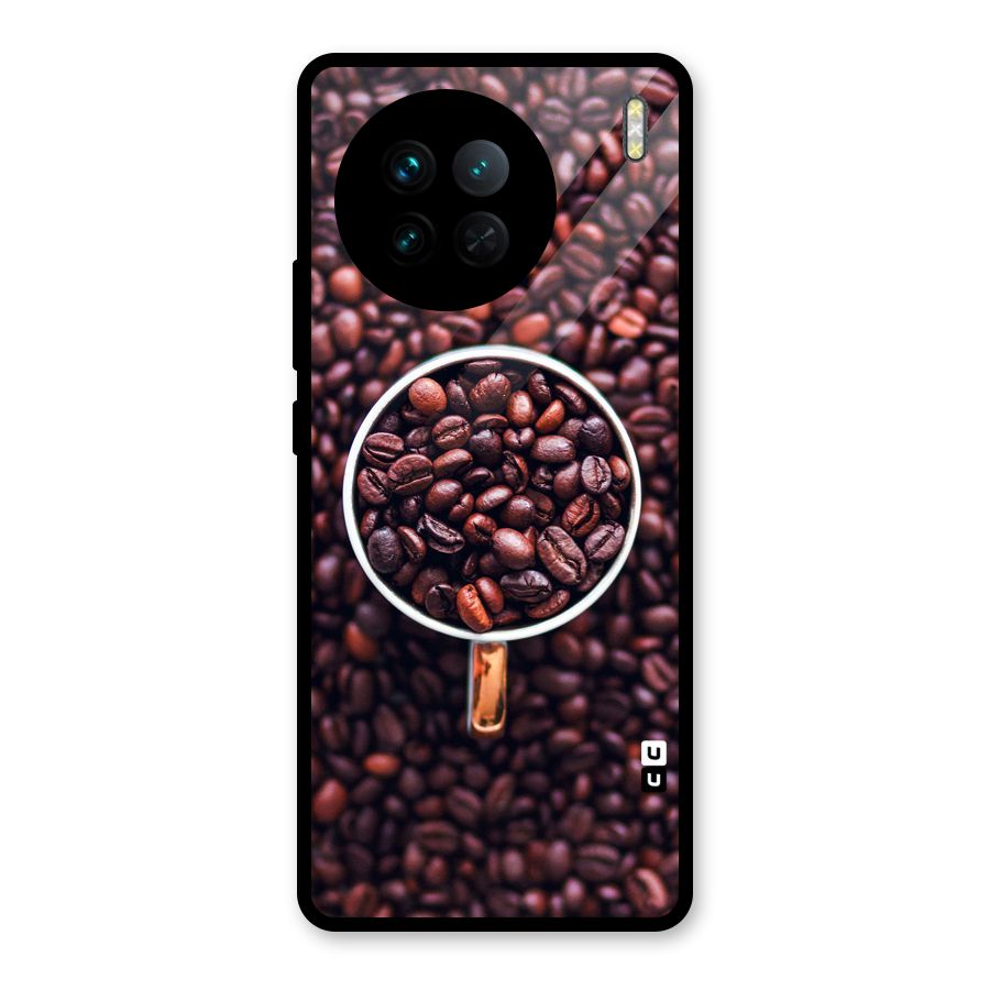 Focus Coffee Beans Glass Back Case for Vivo X90