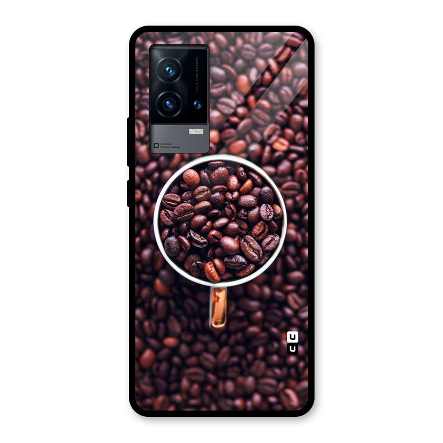 Focus Coffee Beans Glass Back Case for iQOO 9 5G