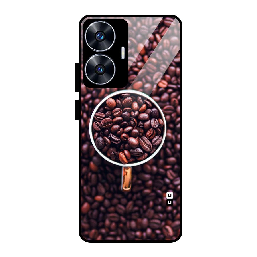 Focus Coffee Beans Glass Back Case for realme C55