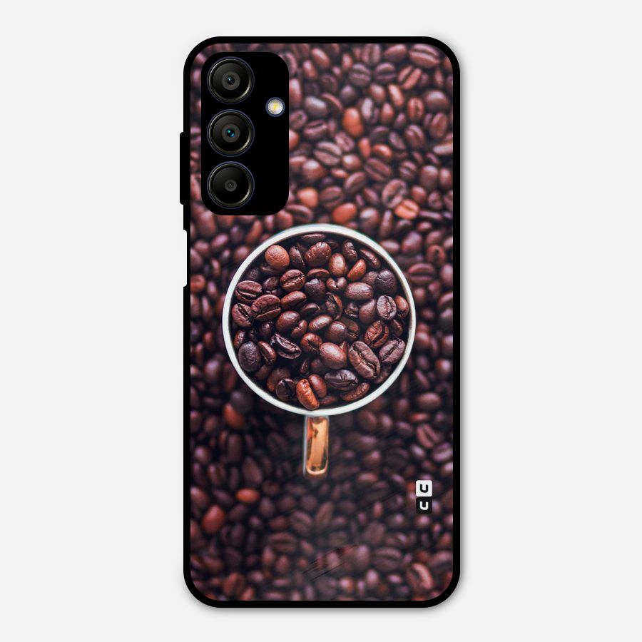 Focus Coffee Beans Metal Back Case for Galaxy A15 5G