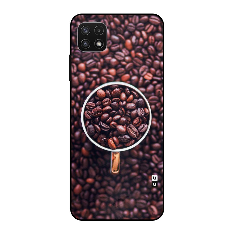 Focus Coffee Beans Metal Back Case for Galaxy A22 5G