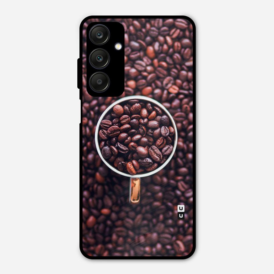Focus Coffee Beans Metal Back Case for Galaxy A25 5G