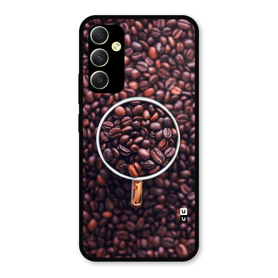 Focus Coffee Beans Metal Back Case for Galaxy A34