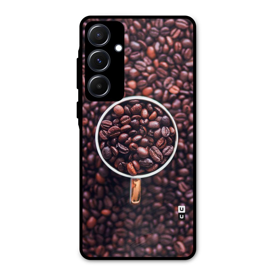 Focus Coffee Beans Metal Back Case for Galaxy A55