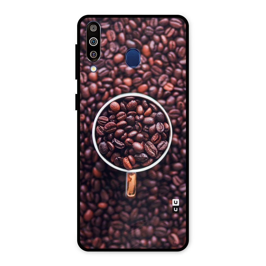 Focus Coffee Beans Metal Back Case for Galaxy M30