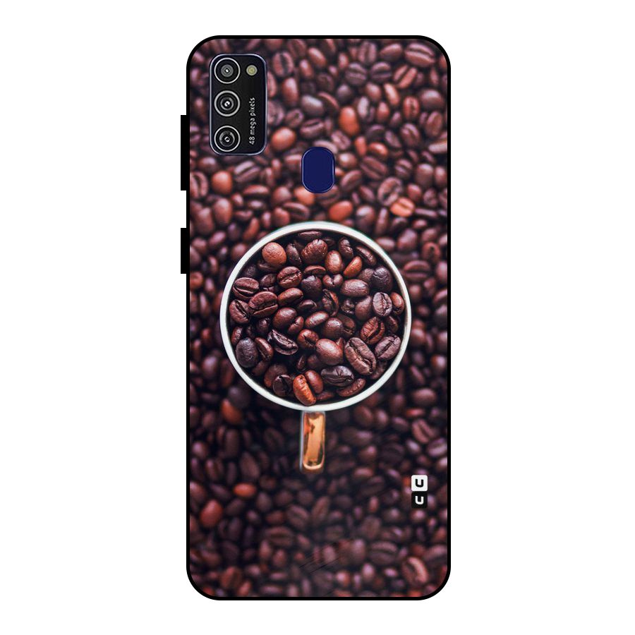 Focus Coffee Beans Metal Back Case for Galaxy M30s