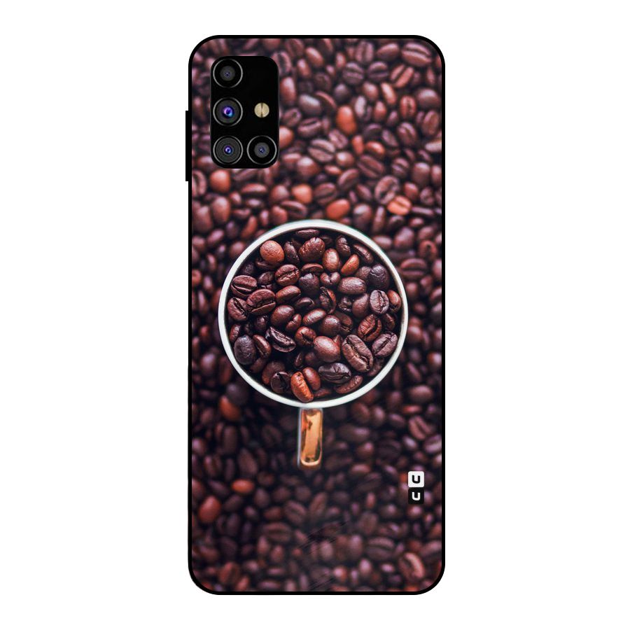 Focus Coffee Beans Metal Back Case for Galaxy M31s