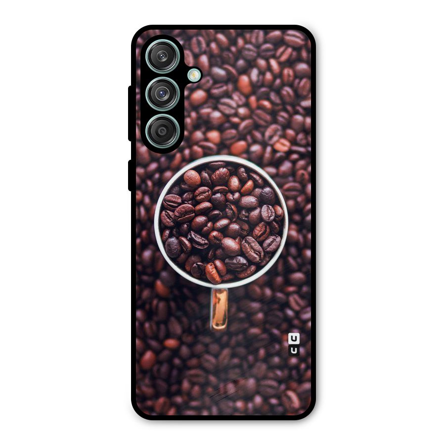 Focus Coffee Beans Metal Back Case for Galaxy M55 5G
