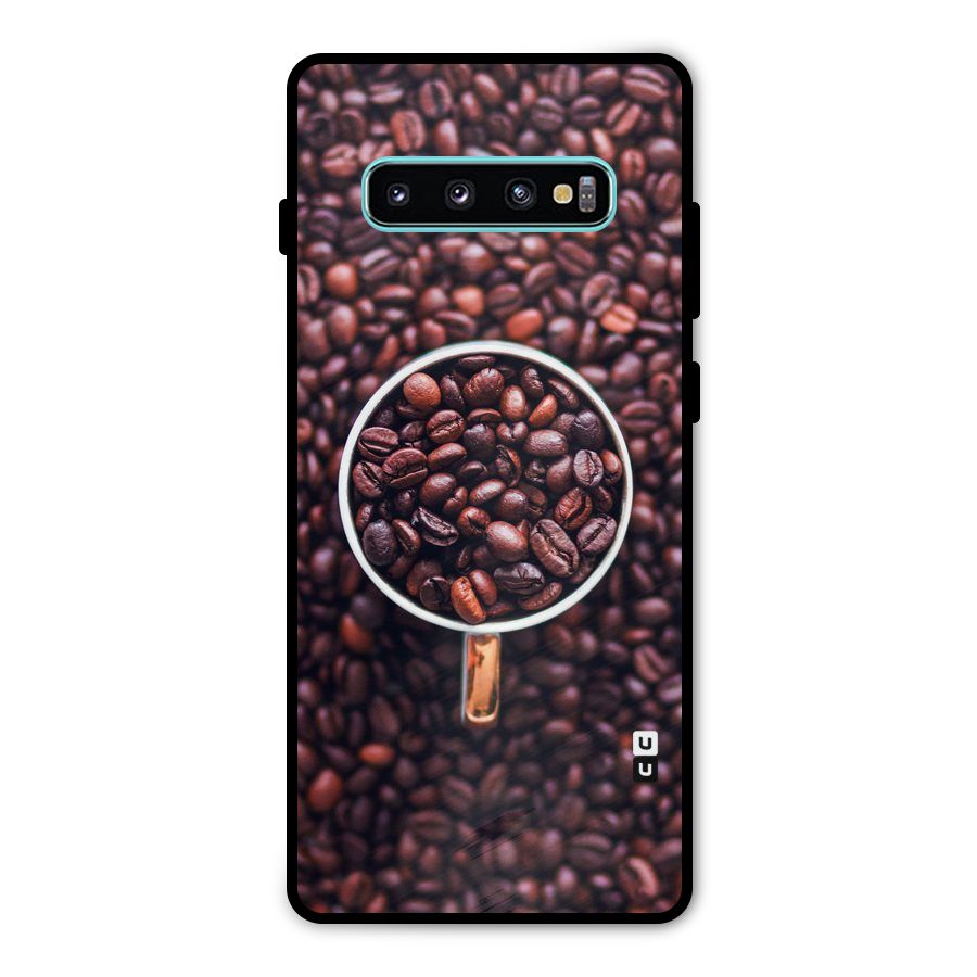 Focus Coffee Beans Metal Back Case for Galaxy S10 Plus