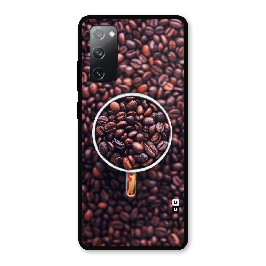 Focus Coffee Beans Metal Back Case for Galaxy S20 FE
