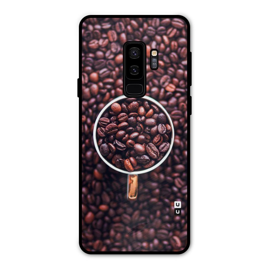 Focus Coffee Beans Metal Back Case for Galaxy S9 Plus