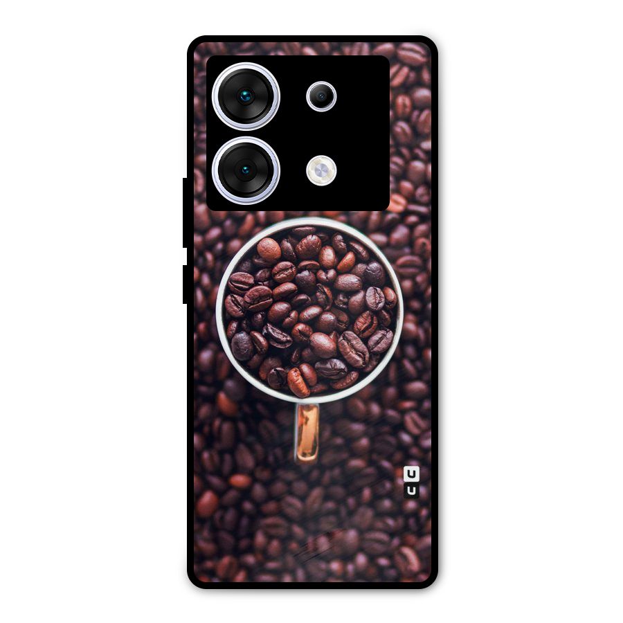 Focus Coffee Beans Metal Back Case for Infinix Zero 30 5G