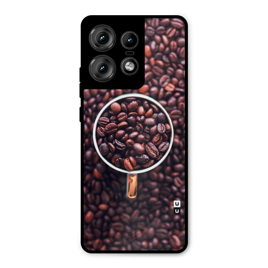 Focus Coffee Beans Metal Back Case for Motorola Edge 50 Pro