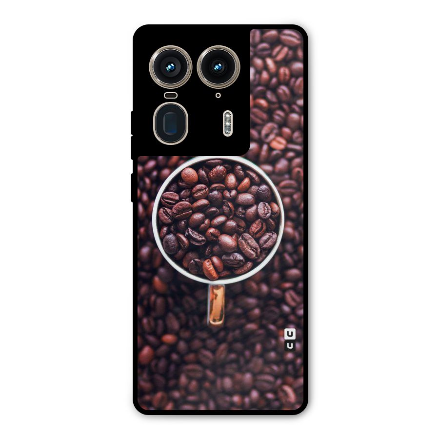Focus Coffee Beans Metal Back Case for Motorola Edge 50 Ultra