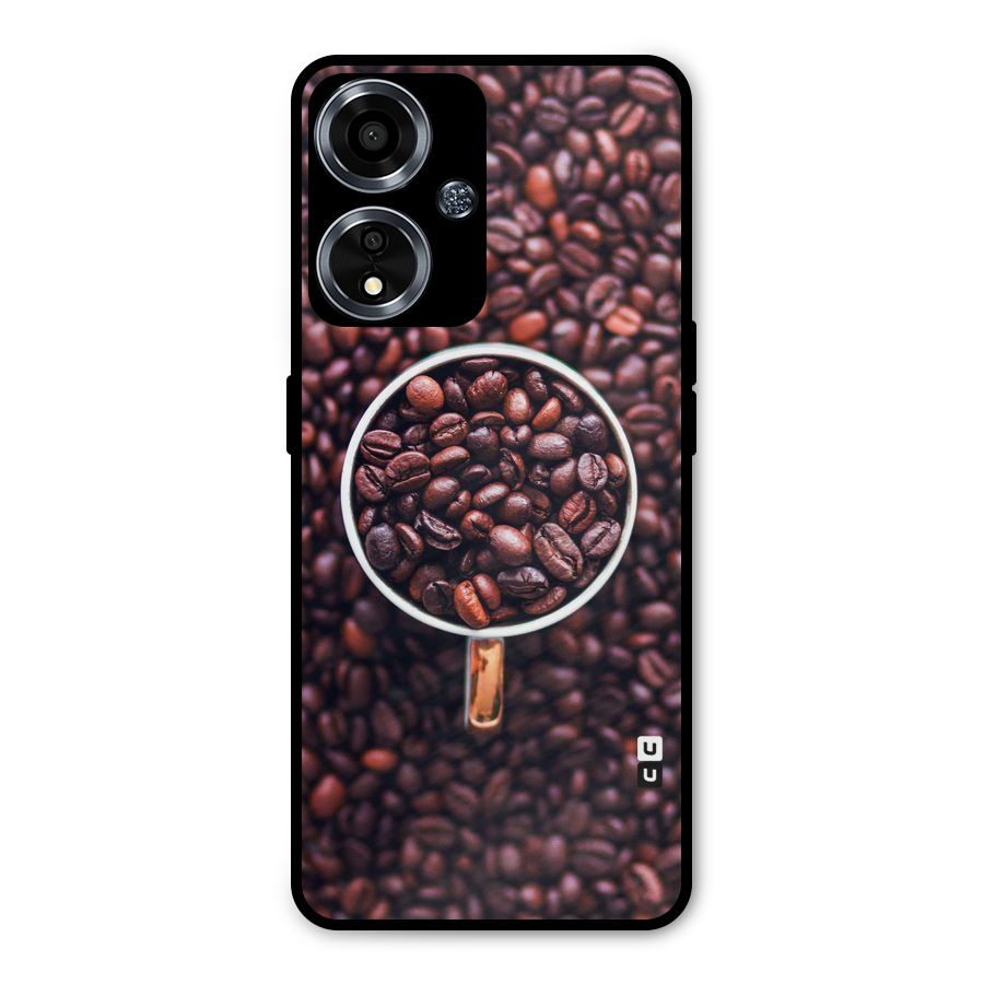 Focus Coffee Beans Metal Back Case for Oppo A59
