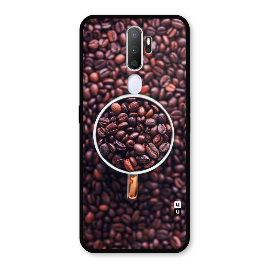 Focus Coffee Beans Metal Back Case for Oppo A5 (2020)