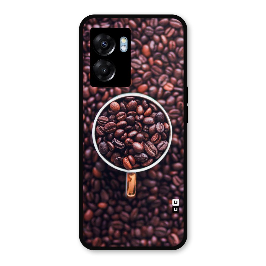Focus Coffee Beans Metal Back Case for Oppo K10 (5G)