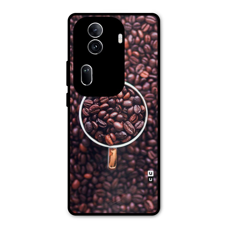 Focus Coffee Beans Metal Back Case for Oppo Reno11 Pro 5G