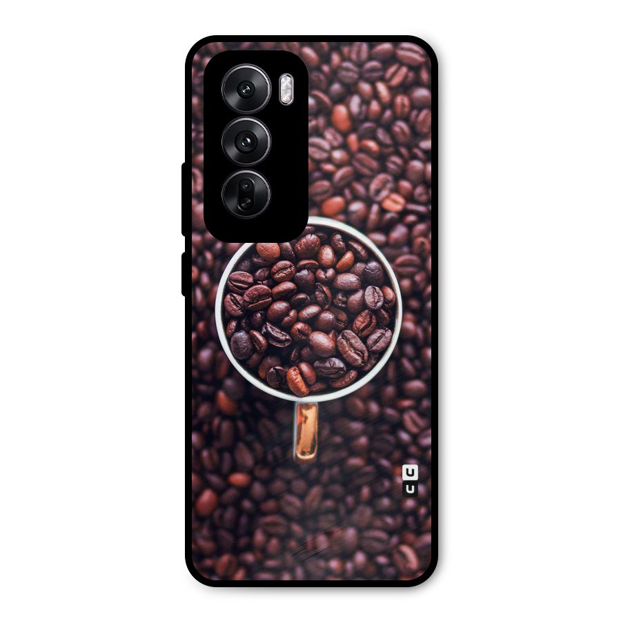 Focus Coffee Beans Metal Back Case for Oppo Reno12