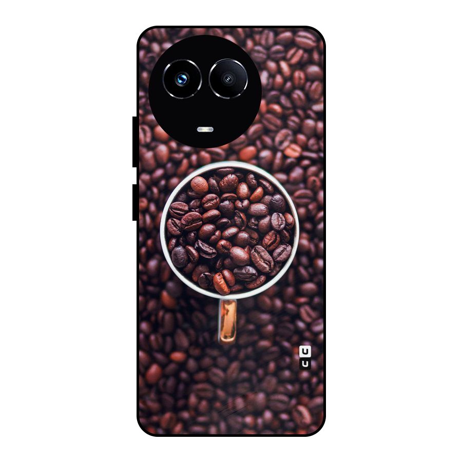 Focus Coffee Beans Metal Back Case for Realme 11 5G