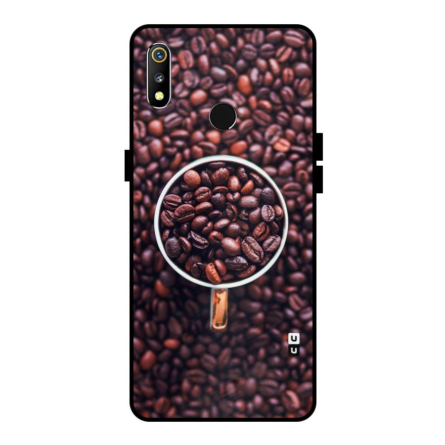 Focus Coffee Beans Metal Back Case for Realme 3i