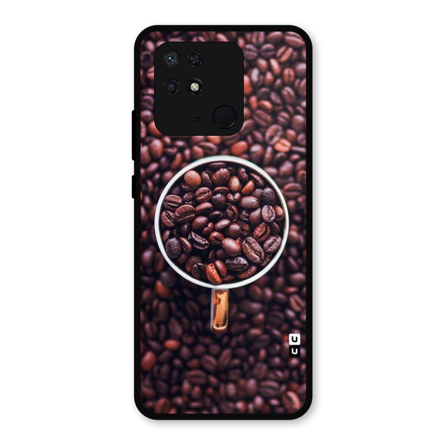 Focus Coffee Beans Metal Back Case for Redmi 10 Power