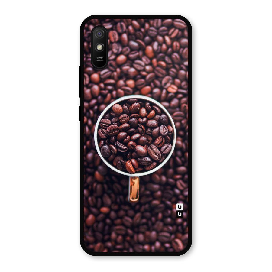 Focus Coffee Beans Metal Back Case for Redmi 9a