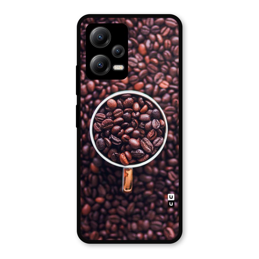 Focus Coffee Beans Metal Back Case for Redmi Note 12 5G