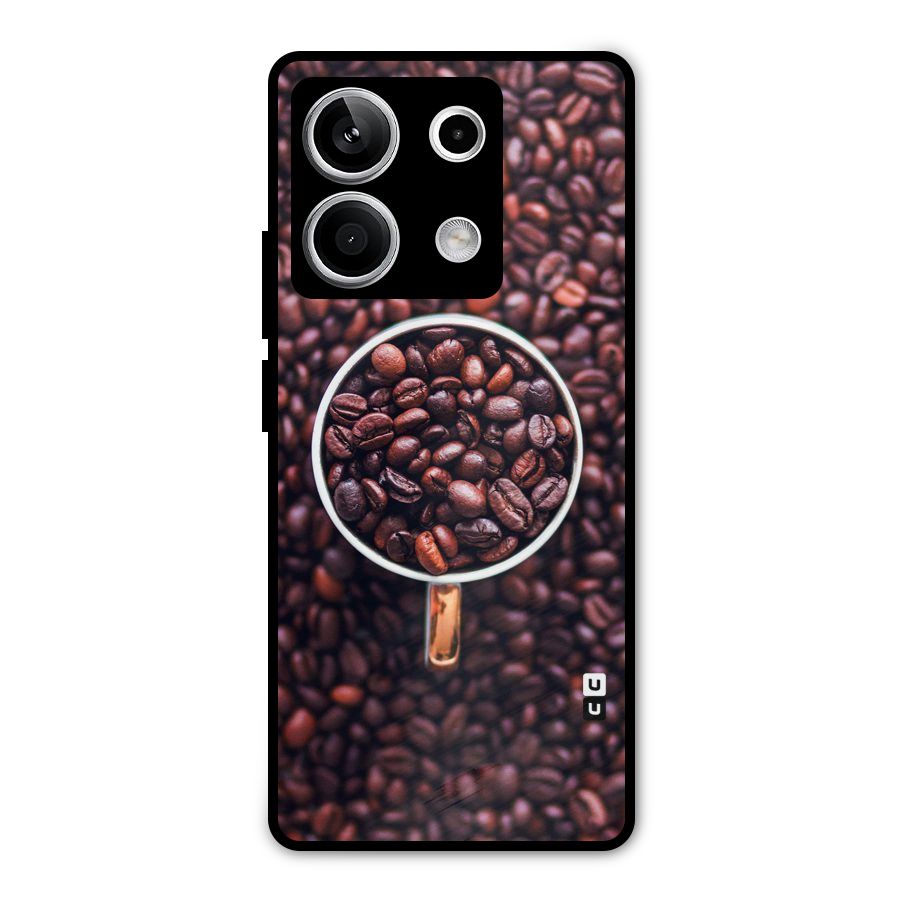 Focus Coffee Beans Metal Back Case for Redmi Note 13 5G