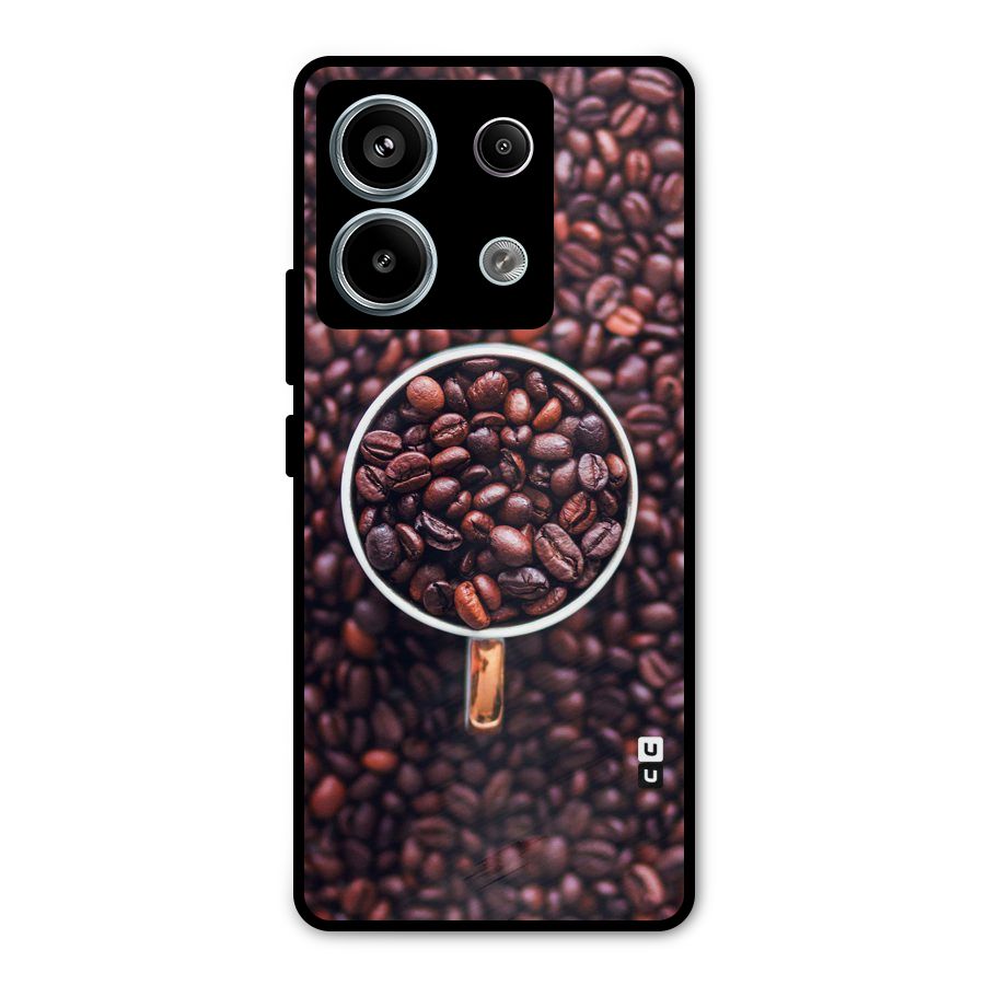 Focus Coffee Beans Metal Back Case for Redmi Note 13 Pro 5G