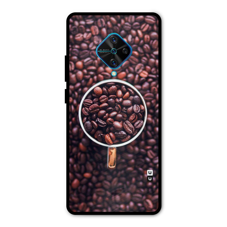 Focus Coffee Beans Metal Back Case for Vivo S1 Pro