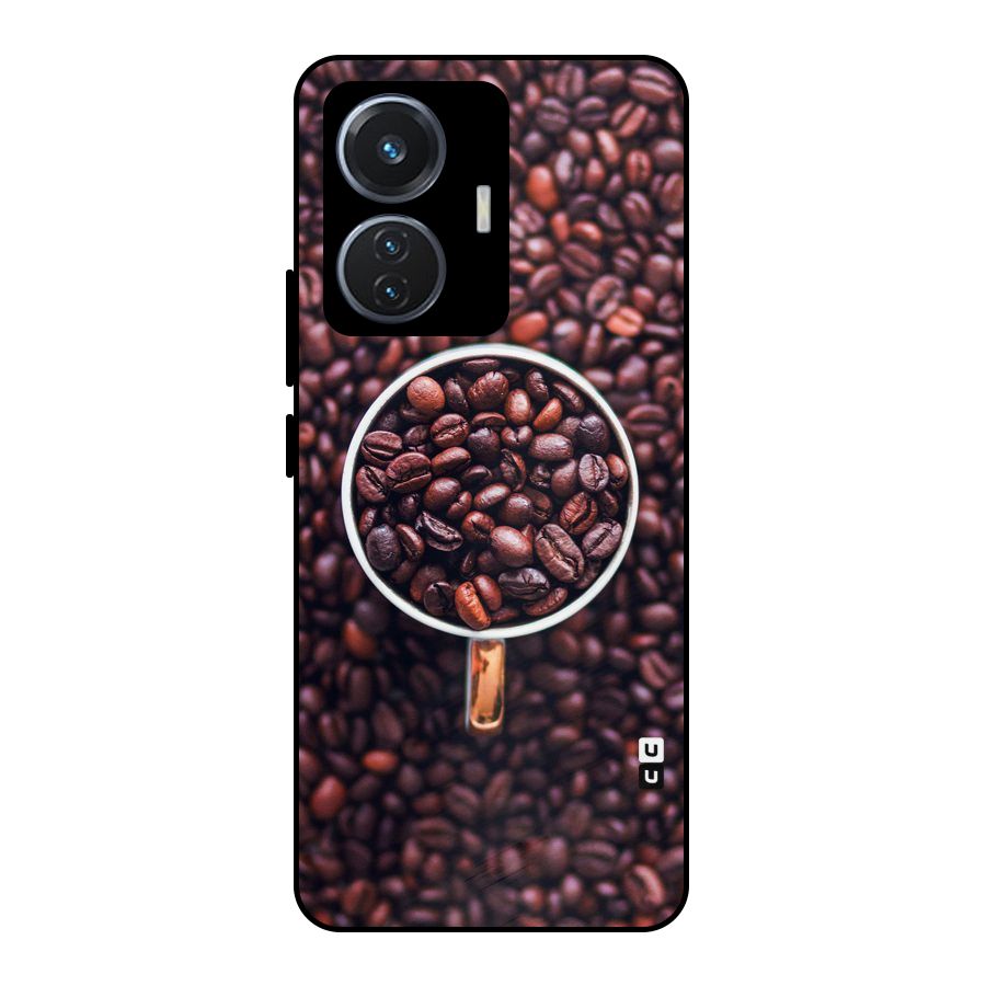 Focus Coffee Beans Metal Back Case for Vivo T1 44W