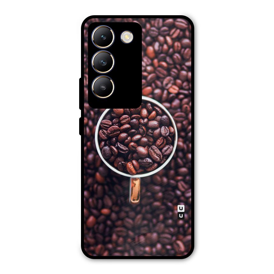 Focus Coffee Beans Metal Back Case for Vivo T3 5G