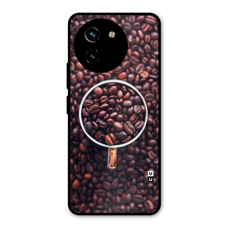 Focus Coffee Beans Metal Back Case for Vivo T3x
