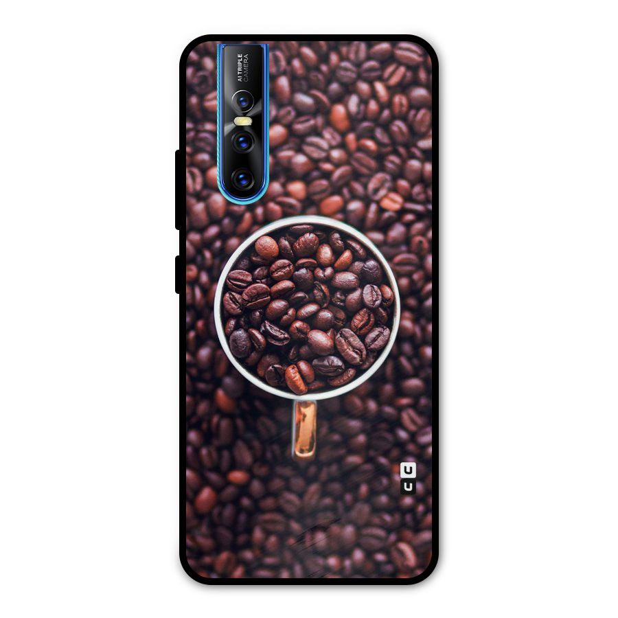Focus Coffee Beans Metal Back Case for Vivo V15 Pro