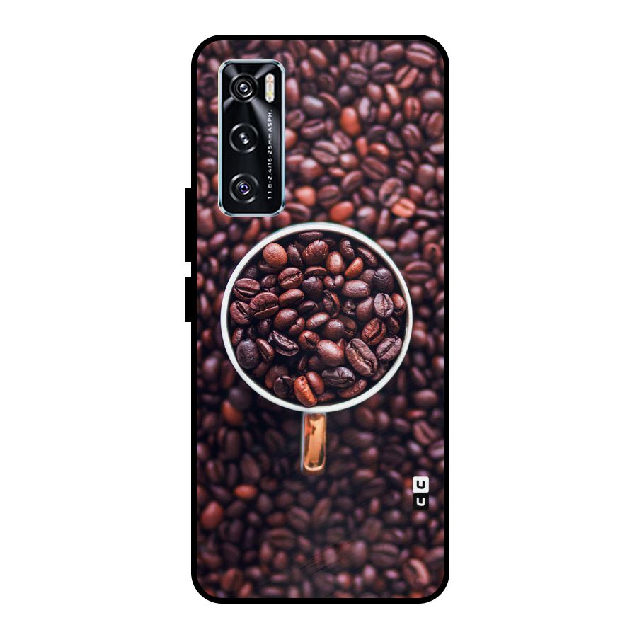Focus Coffee Beans Metal Back Case for Vivo V20 SE