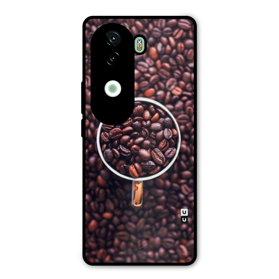 Focus Coffee Beans Metal Back Case for Vivo V40e