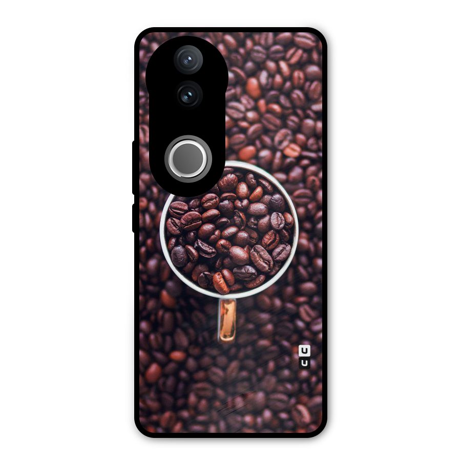 Focus Coffee Beans Metal Back Case for Vivo V50e