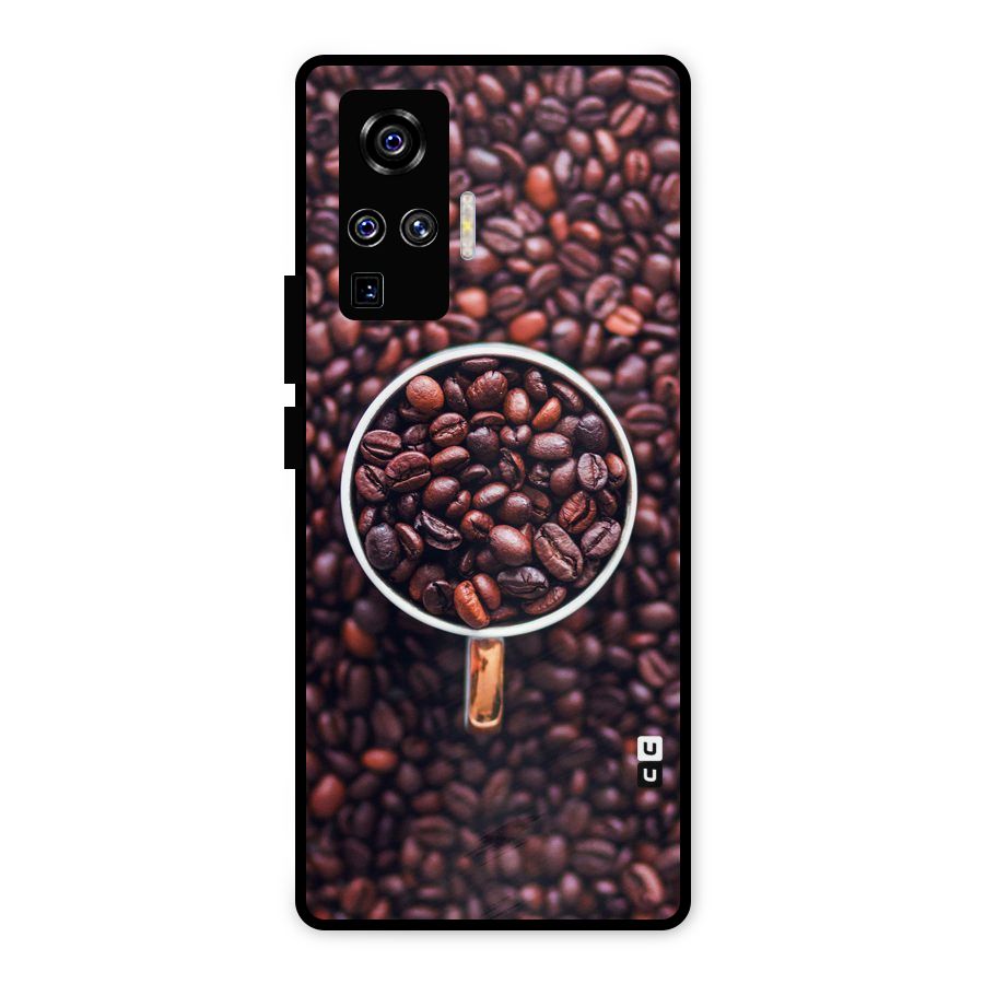 Focus Coffee Beans Metal Back Case for Vivo X50 Pro