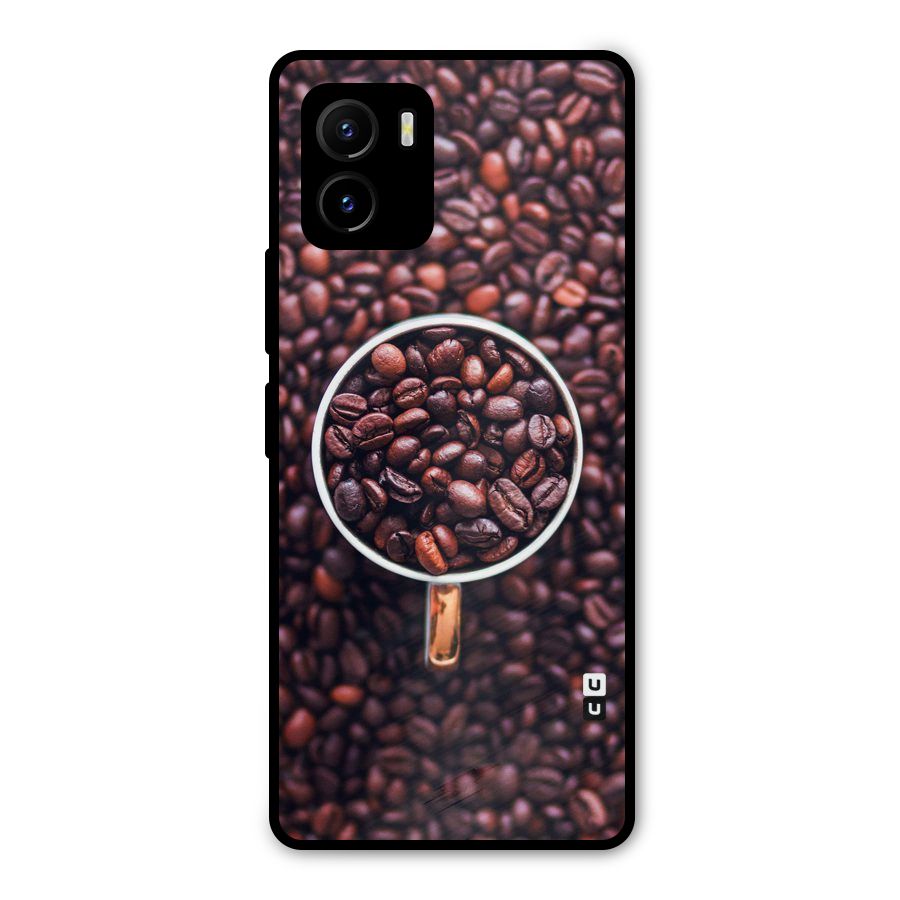 Focus Coffee Beans Metal Back Case for Vivo Y15s