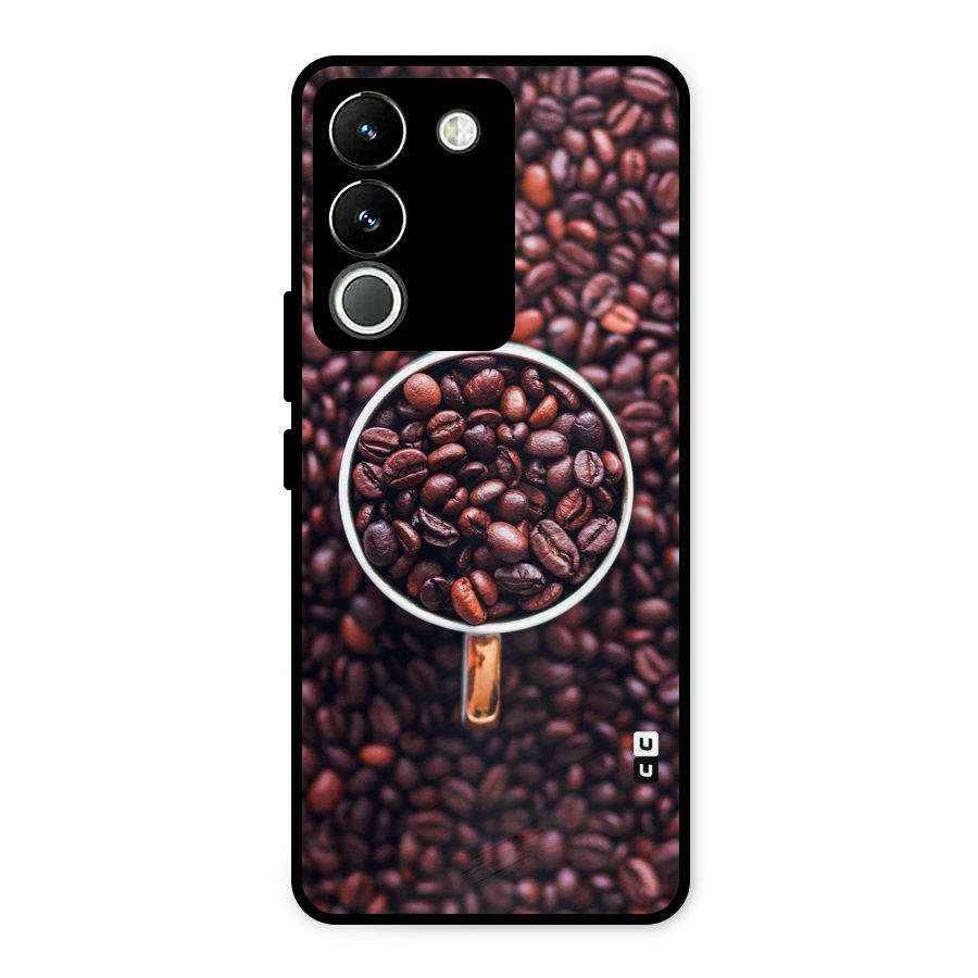 Focus Coffee Beans Metal Back Case for Vivo Y200